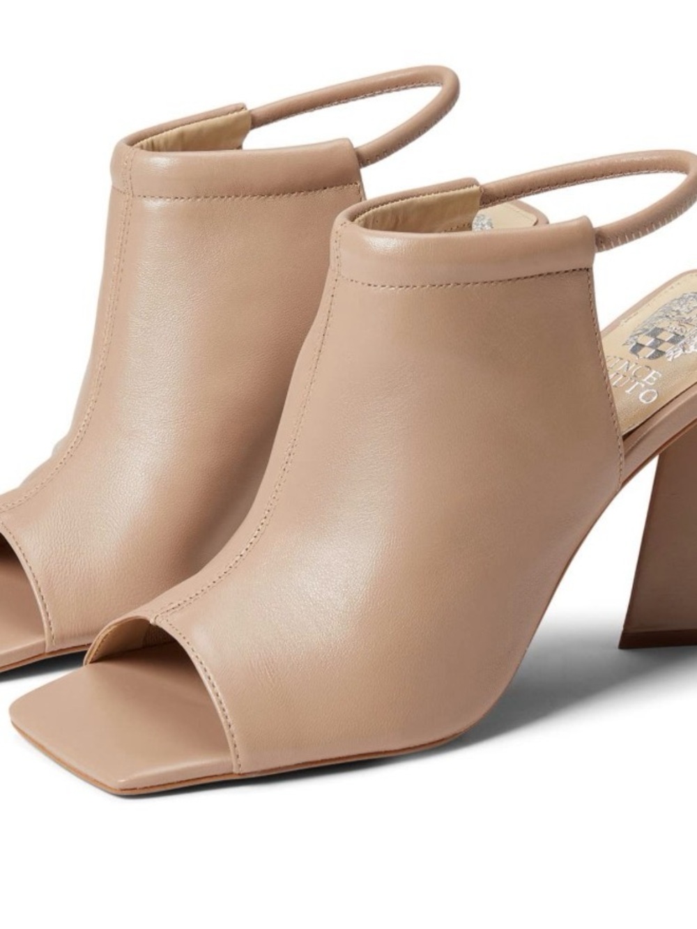 Vince Camuto Avangila Leather Block and Slingback Heels